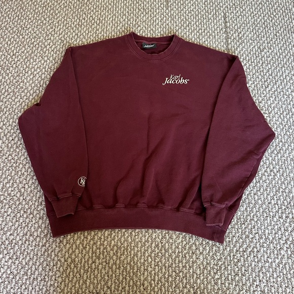 Karl Jacobs Sweatshirt In Burgundy Men’s Size XL - Picture 1 of 7